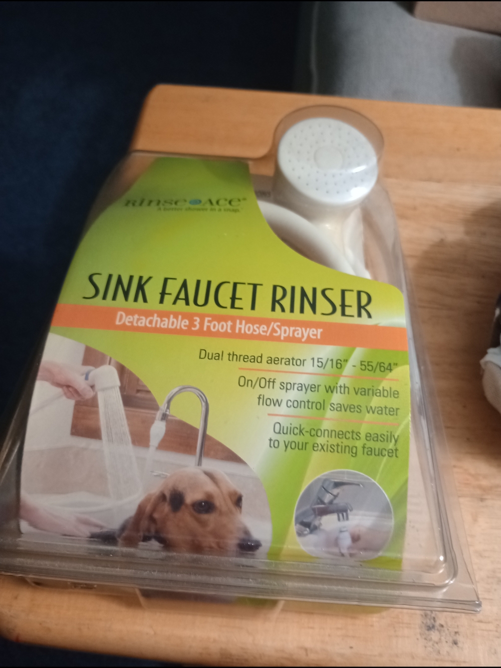 Sink Faucet Rinser Detachable 3-Foot Hose/Sprayer - White